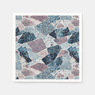Serviette En Papier Terrazzo Conception abstraite