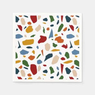 Serviette En Papier Terrazzo Motif coloré