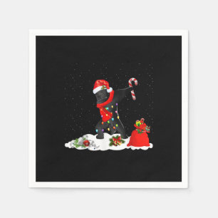 Serviette En Papier Terre-Neuve Dog Dabbing Funny Noël