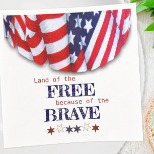 Serviette En Papier Terre patriotique du Bunting libre