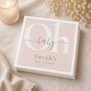 Serviette En Papier Terreux Taupe Bohème Chic Oh Bébé Fête Prénatale F