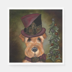 SERVIETTE EN PAPIER TERRIER AIREDALE