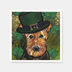 SERVIETTE EN PAPIER TERRIER AIREDALE