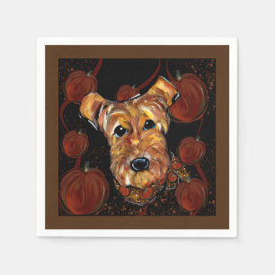 SERVIETTE EN PAPIER TERRIER AIREDALE