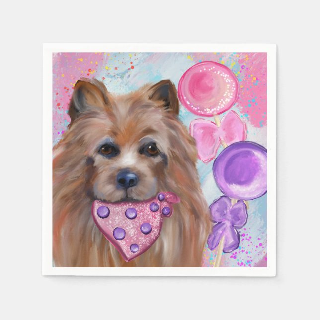 SERVIETTE EN PAPIER TERRIER AUSTRALIEN   (Devant)