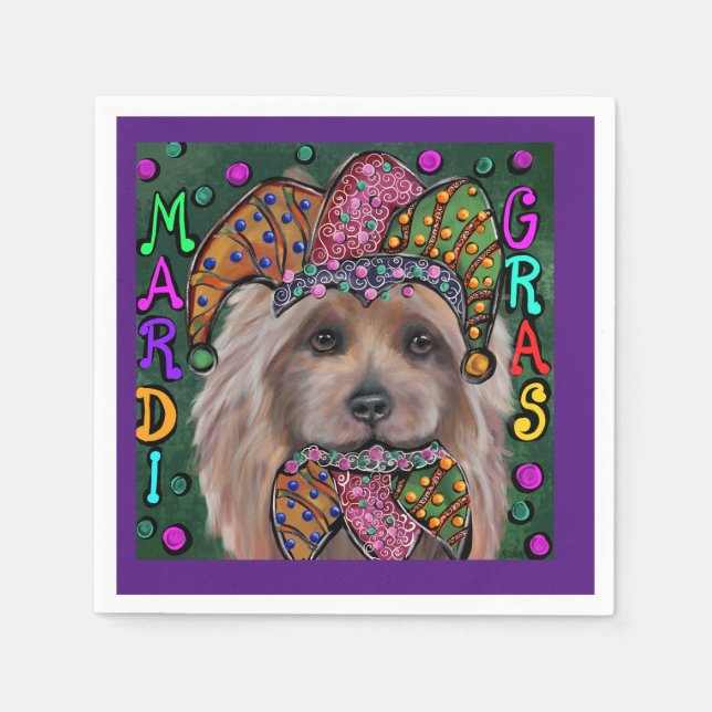 SERVIETTE EN PAPIER  TERRIER AUSTRALIEN   (Devant)