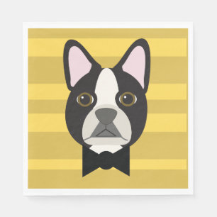 Serviette En Papier Terrier de Boston