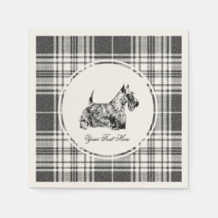 Serviette En Papier Térrier écossais et Plaid Personnaliser