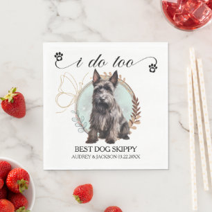 Serviette En Papier Térrier Écossais Moi Aussi Photo De Mariage Chien