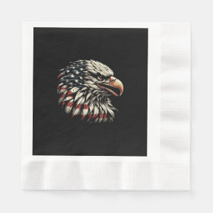 Serviette En Papier Tête d'aigle chauve Drapeau américain USA Hommes p