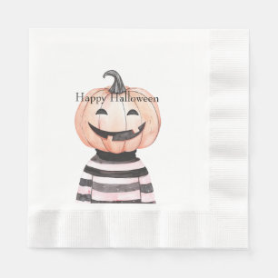 Serviette En Papier Tête de citrouille d'Halloween en T Shirt