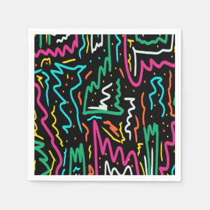 Serviette En Papier Tête de contraste Gras Neon