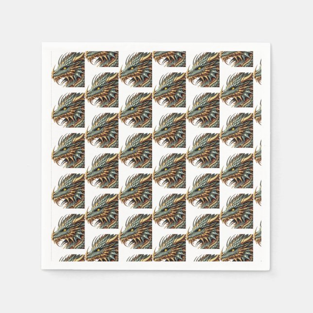 Serviette En Papier Tête de dragon (Devant)