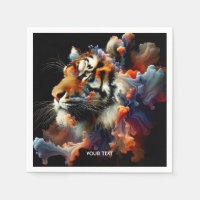 Tête de tigre abstraite fantaisiste mignonne