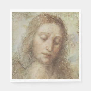 Serviette En Papier Tête du Christ (Christianisme) (Léonard de Vinci)