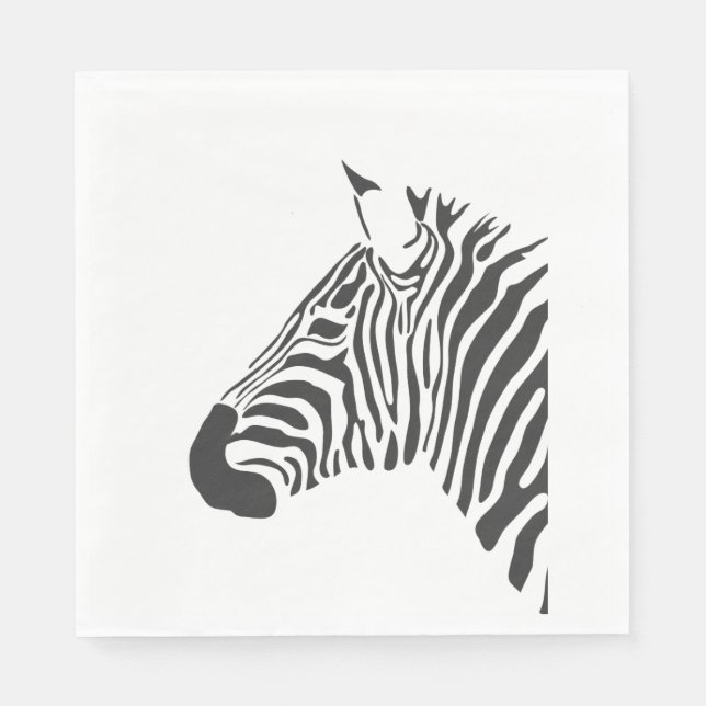 SERVIETTE EN PAPIER TÊTE ZEBRA (Devant)