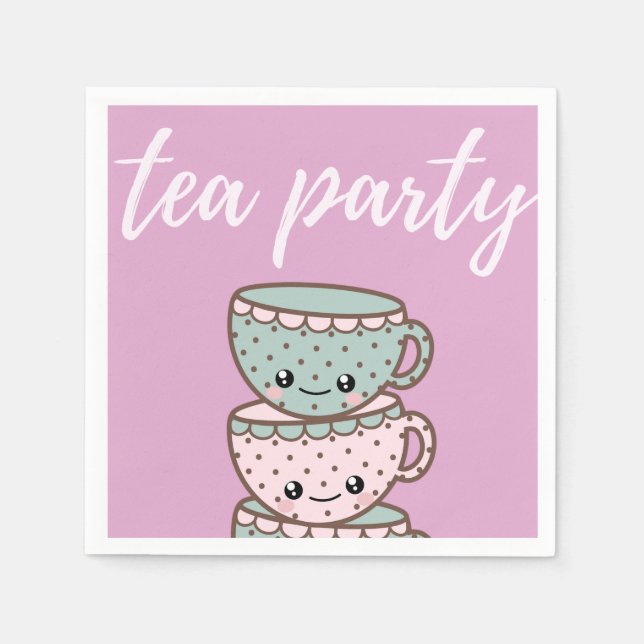 Serviette En Papier Teups Tea Party (Devant)