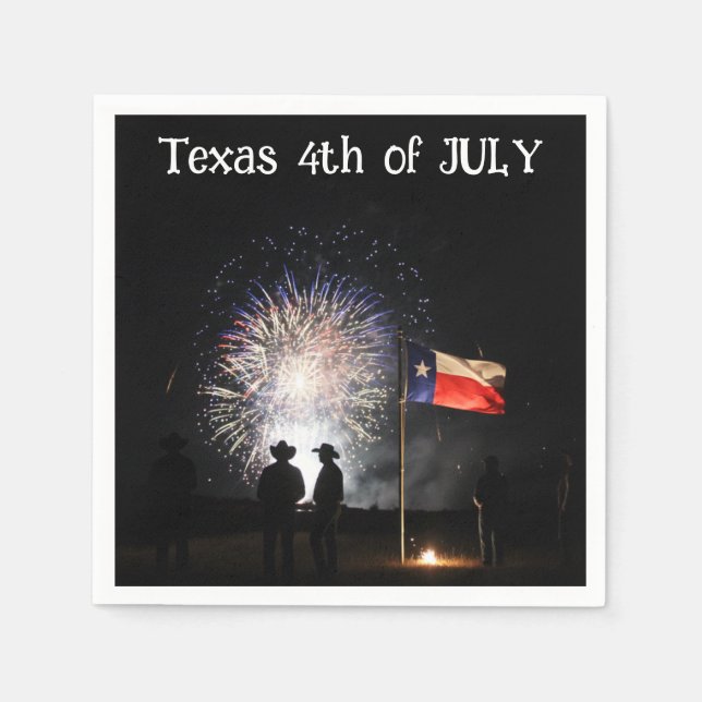 Serviette En Papier Texas 4th of July Paper Party Napkins (Devant)