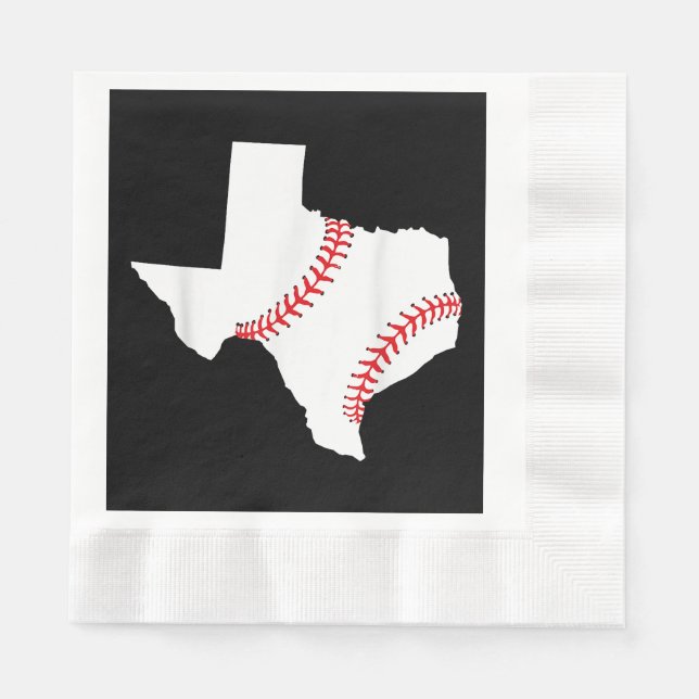 Serviette En Papier Texas Baseball État drôle Texas Baseball  (Devant)