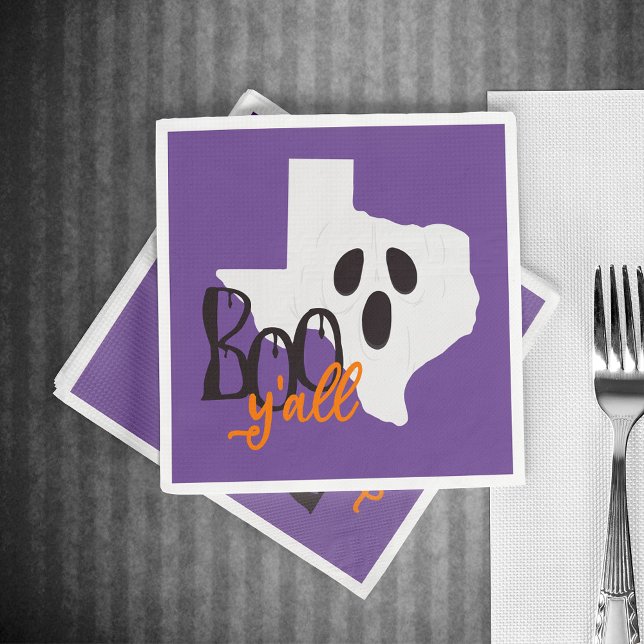 Serviette En Papier Texas Boo Y'all Halloween (Créateur téléchargé)