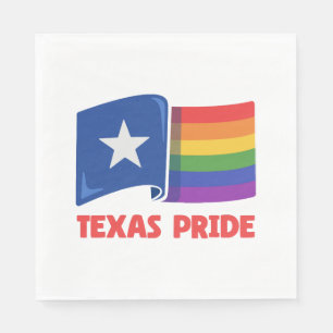 Serviette En Papier Texas Flag Rainbow Design pour LGBT+ Texans fiers