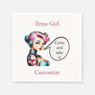 Serviette En Papier Texas Girl Thunder_Cove