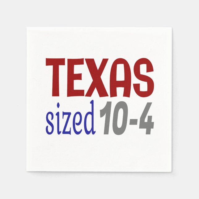 Serviette En Papier Texas taille 10-4 LettreKenny (Devant)