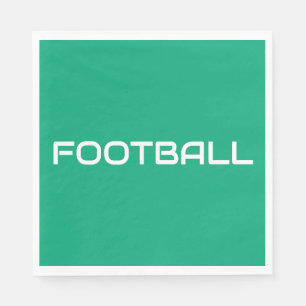 Serviette En Papier Texte de FOOTBALL moderne Vert Bleu Arrière - plan