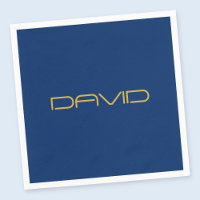 Texte élégant modifiable | Or et bleu marine