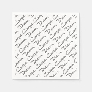 Serviette En Papier Texte frais moderne de CARPE DIEM