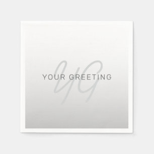 Serviette En Papier Texte modifiable pour entreprise, salutation ou no