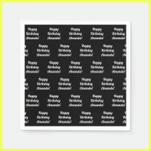 Texte personnalisable Joyeux Anniversaire | Noir &