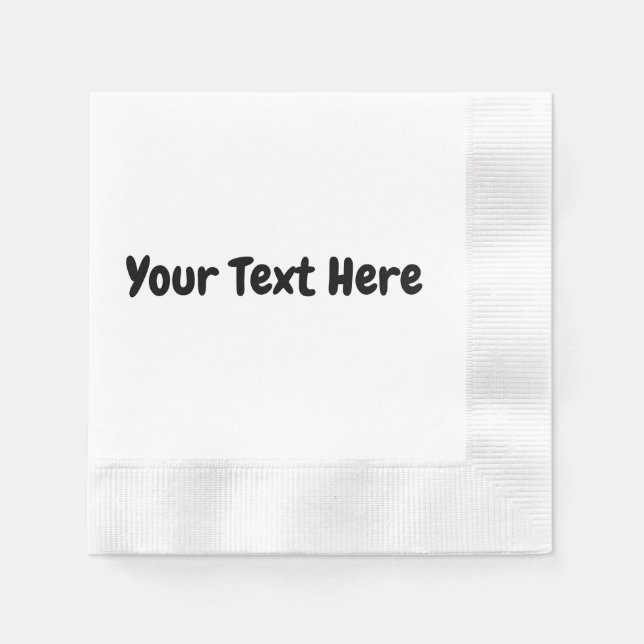 Serviette En Papier Texte personnalisé (Devant)