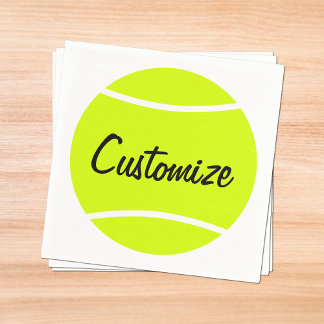 Serviette En Papier Texte Personnalisé Cocktail de balle de tennis Nap