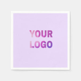 Serviette En Papier texte simple minimal ajoutez votre logo/design ici