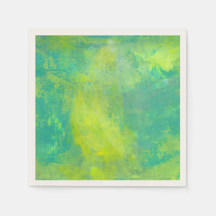 Serviette En Papier Texture abrégée verte et jaune