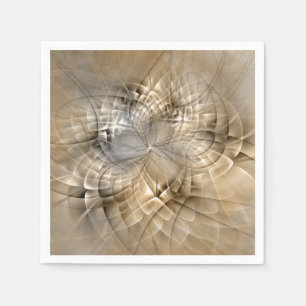 Serviette En Papier Texture d'art fractal abstrait aux tons terreux mo