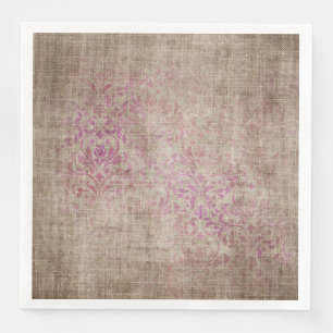 Serviette En Papier Texture des Damas vieilles