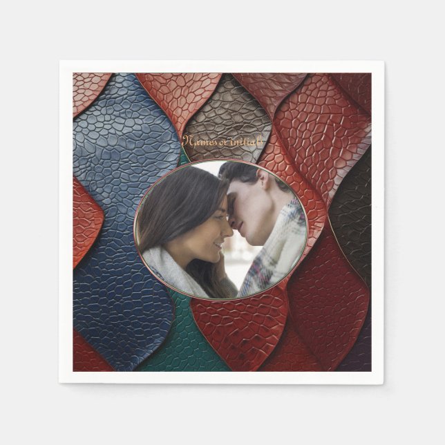 Serviette En Papier Texture en cuir artistique (Devant)