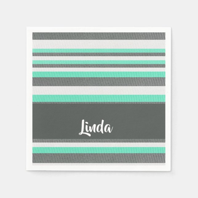 Serviette En Papier Textured stripes pattern (Devant)