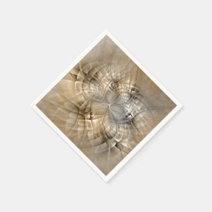 Serviette En Papier Textures d'art fractal moderne abstrait tons de te