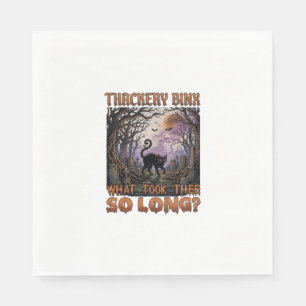 Serviette En Papier Thackery Binx Chat Noir Halloween Cimetière Chauve