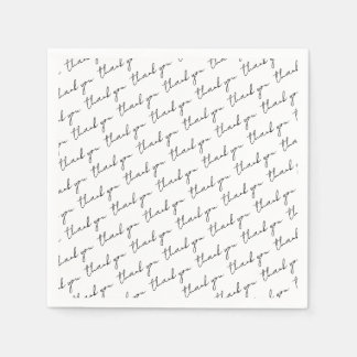 Serviette En Papier Thank You Paper Napkins Script 