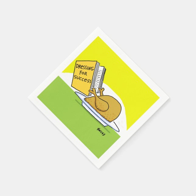 Serviette En Papier Thankesgiving Noël Humoristique Turquie informelle (Coin)