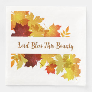 Serviette En Papier Thanksgiving Autumn Leçons Papier Naples