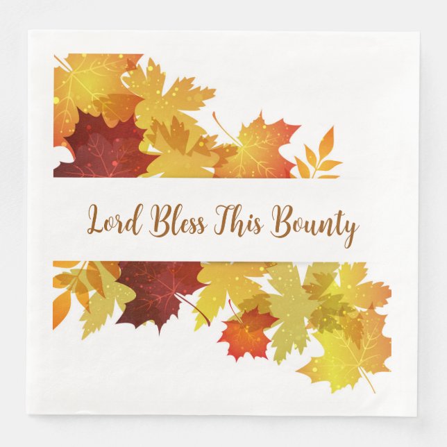 Serviette En Papier Thanksgiving Autumn Leçons Papier Naples (Devant)