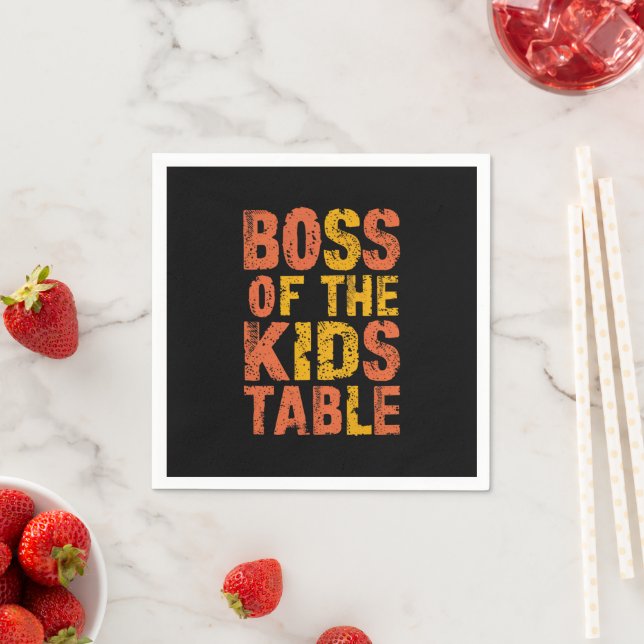 Serviette En Papier Thanksgiving Boss Of The Kids Table Turquie Day (En situation)