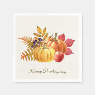 Serviette En Papier Thanksgiving Citrouille Napkin