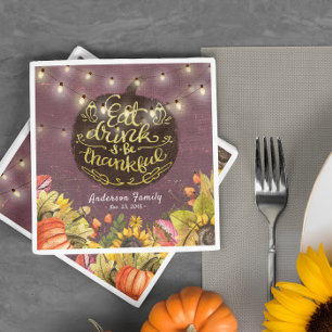 Serviette En Papier Thanksgiving Day Dinner Party Citrouille String Li