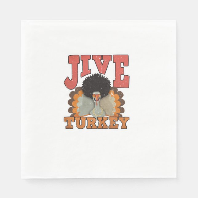 Serviette En Papier Thanksgiving & Fall Apparel, Jive Turquie - Retro  (Devant)
